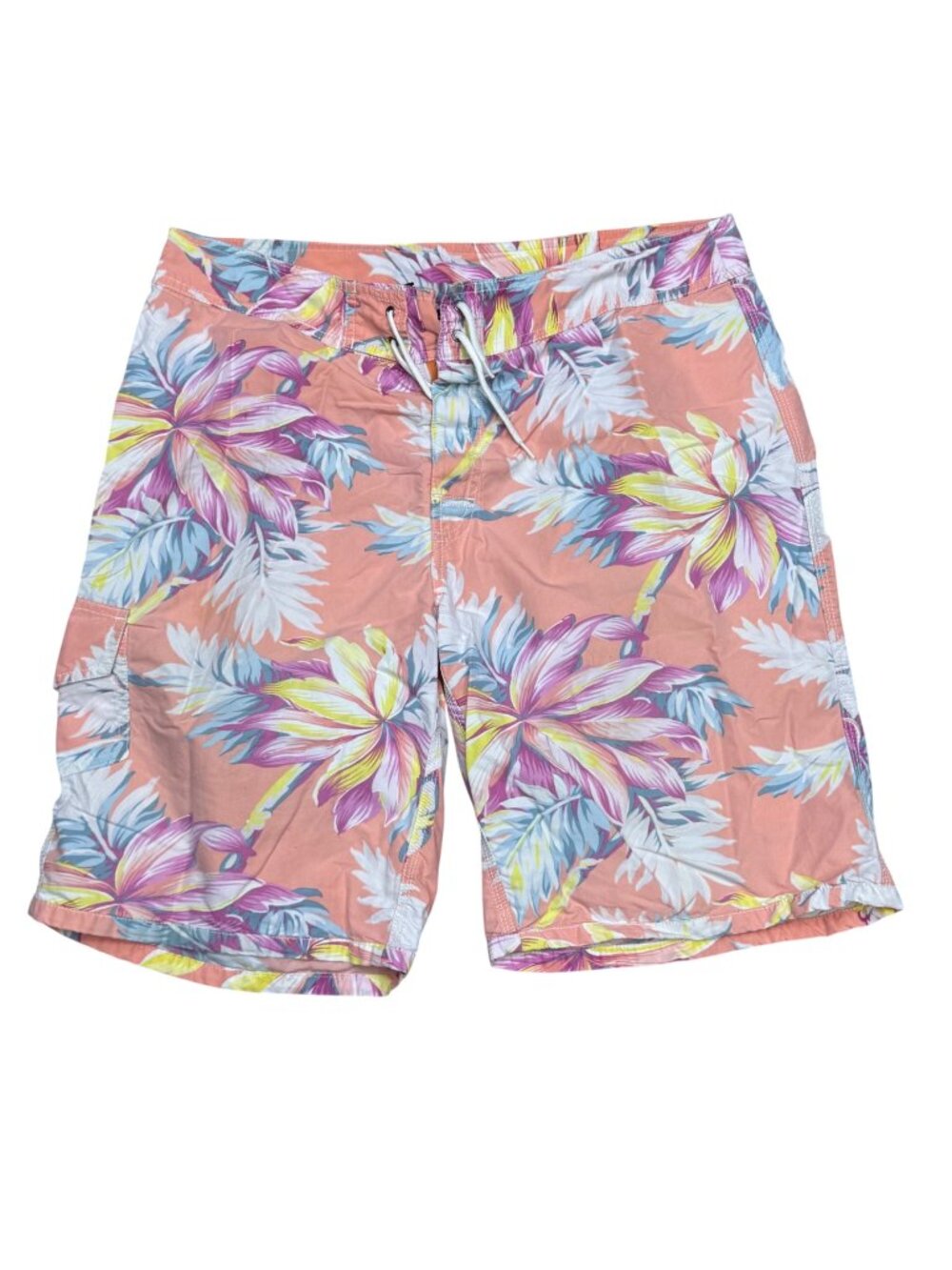 Polo Ralph Lauren Mens Hawaiian Floral Swim Trunks With Cargo Pockets Size 36 Co
